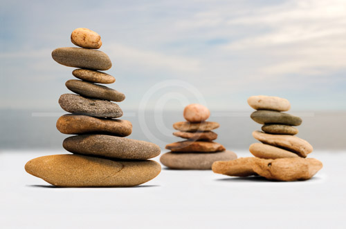 HD_SL-16 - Three piles of rocks photographed for use in Akin Gump 2010 Annual Report.