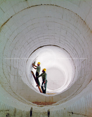 HD_P-14 - Interior of waste gas incinerator at Johns Manville plant near Salem New Jersey for magazine article. HD_P-14 - Interior of waste gas incinerator at Johns Manville plant near Salem New Jersey for magazine article.