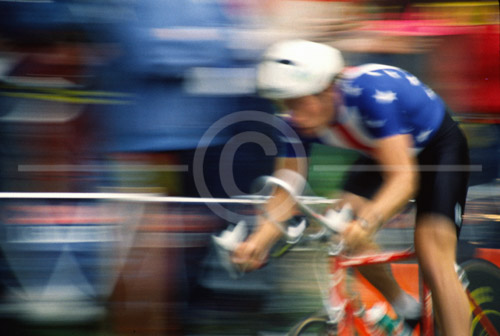 HD_P-19 - Rider heading up Monkey Hill in Wilmington, Delaware during Prolog Timetrial at the 1990 Tour Dupont.