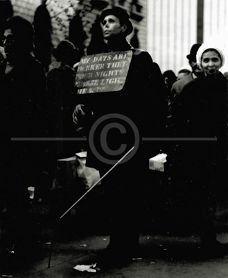HD_P-39 - Blind man on crowded street in Midtown Manhattan.