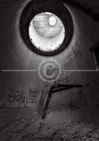 HD_STBW-35 - Inside one of the abandoned Observation Towers at the Gordon's Pond section of beach in Cape Henlopen State Park near Rehoboth Beach, Delaware.