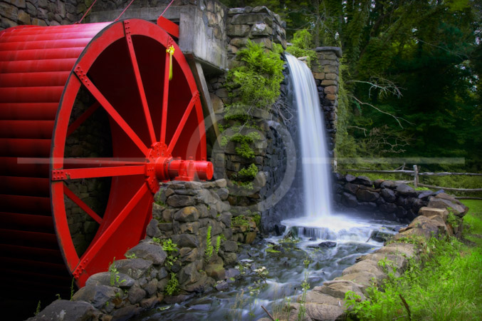 HD_STC-03 - Waterwheel and falls of Grist Mill at Wayside Inn, Sudbury MA. HD_STC-03 - Waterwheel and falls of Grist Mill at Wayside Inn, Sudbury MA.