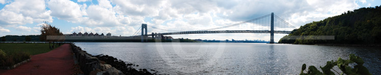 HD_STC-109 - Panorama of George Washington Bridge shot from Picnic area in Palisades Interstate Park on Fort Lee side of the Hudson River HD_STC-109 - Panorama of George Washington Bridge shot from Picnic area in Palisades Interstate Park on Fort Lee side of the Hudson River