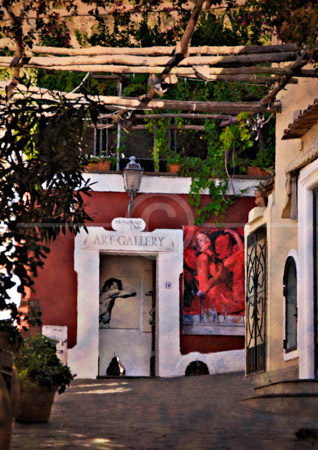 HD_STC-18 - Arbor-covered street in Positano, Italy. HD_STC-18 - Arbor-covered street in Positano, Italy.