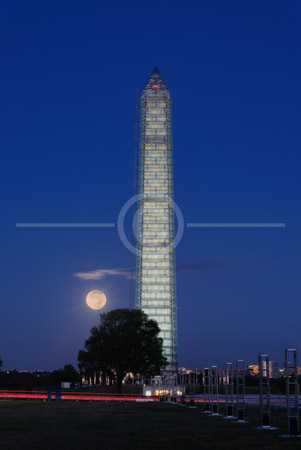 HD_STC-62 - Harvest moon setting behind Washington Monument on the morning of Sept. 19, 2013